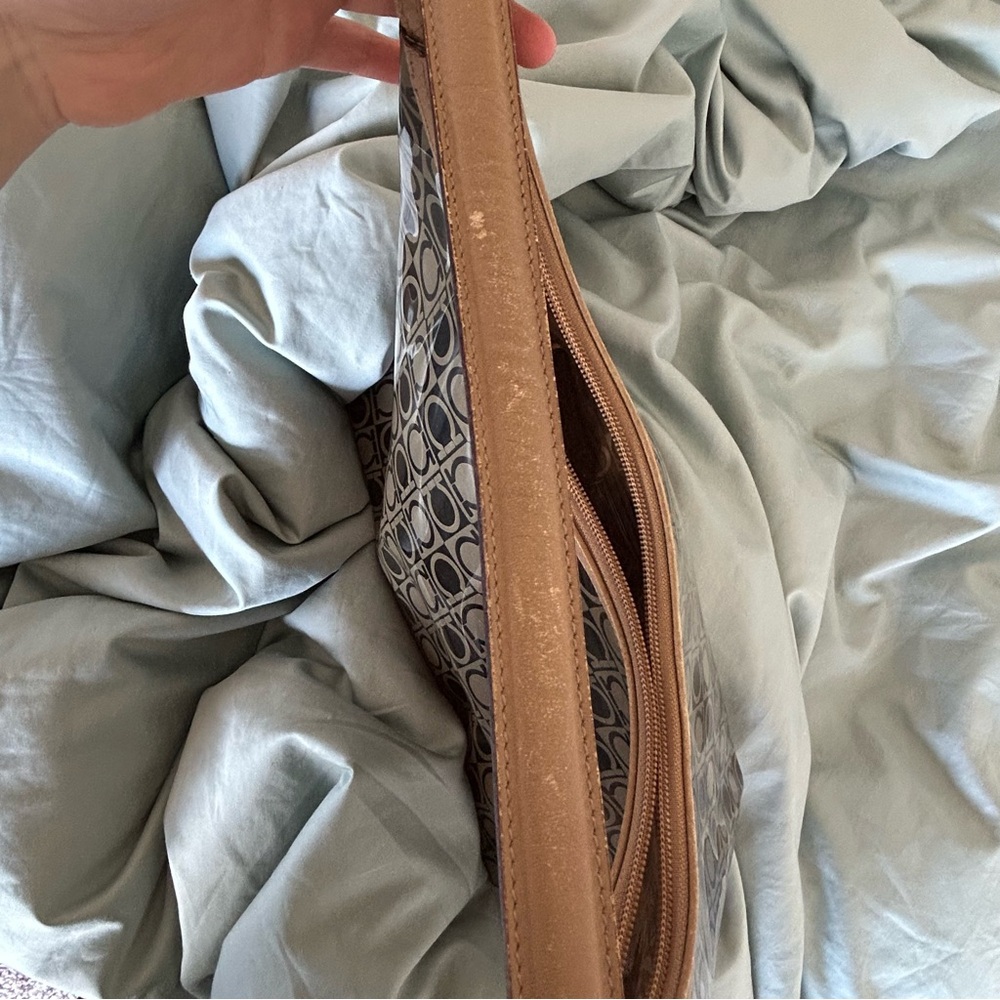 Vintage Ferragamo PVC Shoulder Bag Tote - Picture 7 of 8